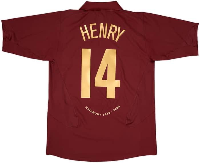 2005-06 Arsenal Home Shirt Henry #14 - 10/10 - (L)