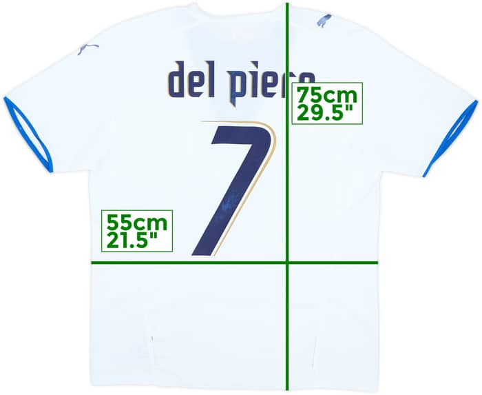 2006 Italy Away Shirt Del Piero #7 (L)