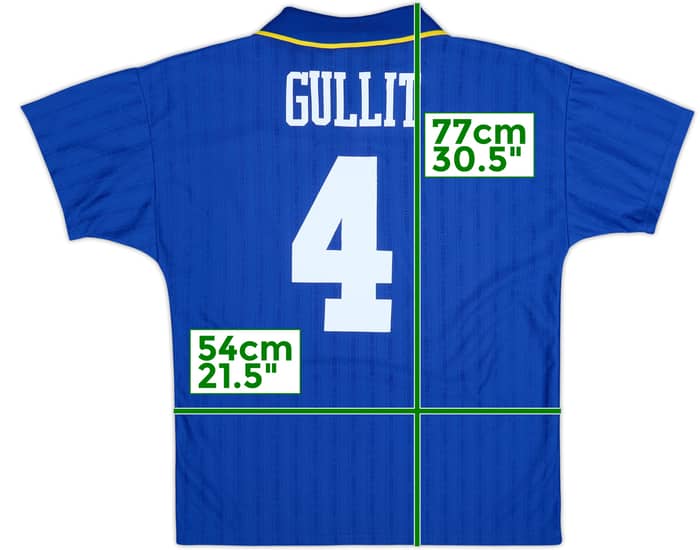 1995-97 Chelsea Home Shirt Gullit #4 - 6/10 - (L)
