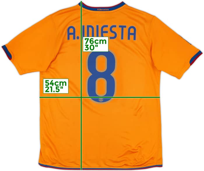 2007-08 Barcelona Third Shirt A.Iniesta #8 - 8/10 - (L)