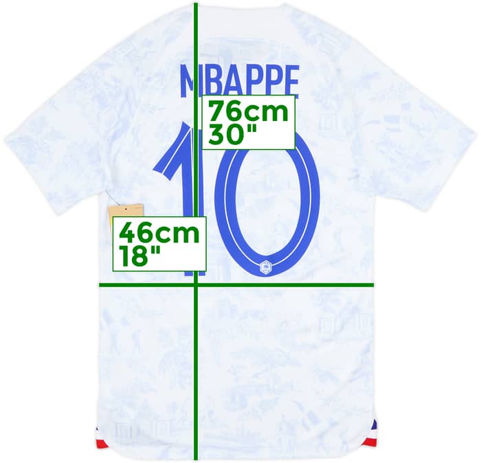 Camiseta de visitante de Francia 2022-23 Mbappe #10 (S)