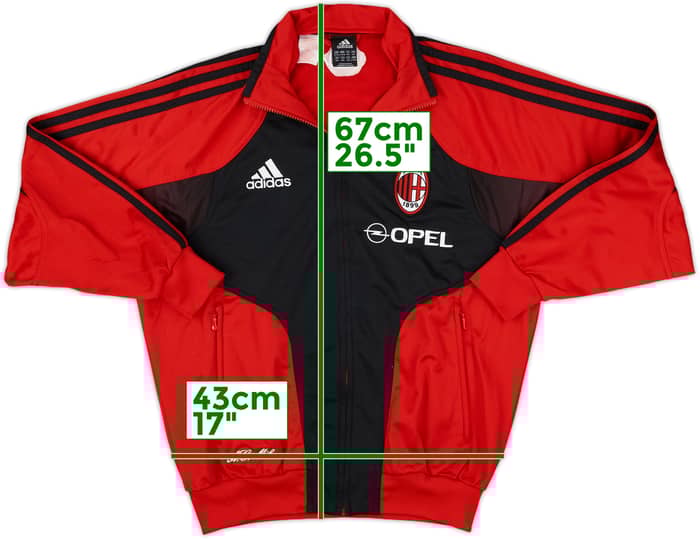 2004-05 AC Milan adidas Track Jacket - 8/10 - (L.Boys)