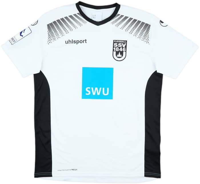 2017-18 SSV Ulm Match Issue Signed Home Shirt Krebs #4