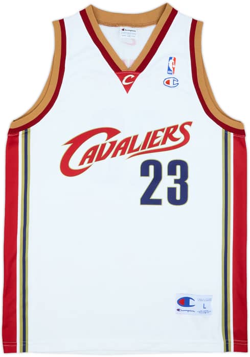2003-10 Cleveland Cavaliers James #23 Champion Home Jersey - 8/10 - (L)