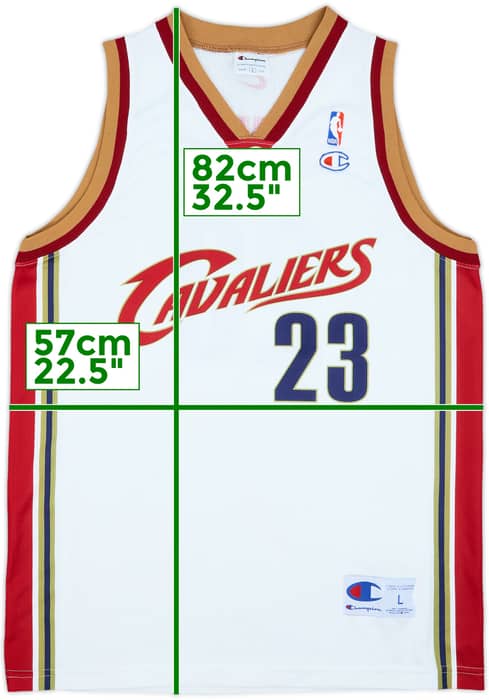 2003-10 Cleveland Cavaliers James #23 Champion Home Jersey - 8/10 - (L)