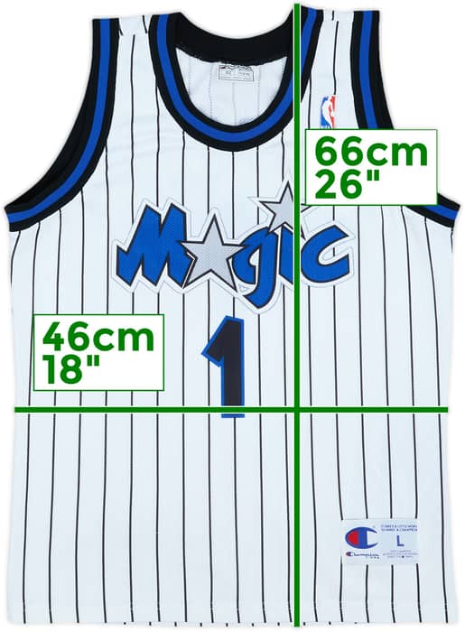 1993-98 Orlando Magic A.Hardaway #1 Champion Home Jersey - 8/10 - (L.Boys)