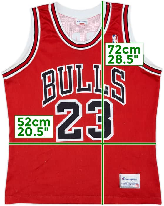 1991-98 Chicago Bulls Jordan #23 Champion Away Jersey - 3/10 - (M)