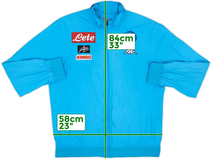 2017-18 Napoli Kappa Track Jacket - 5/10 - (XXL)