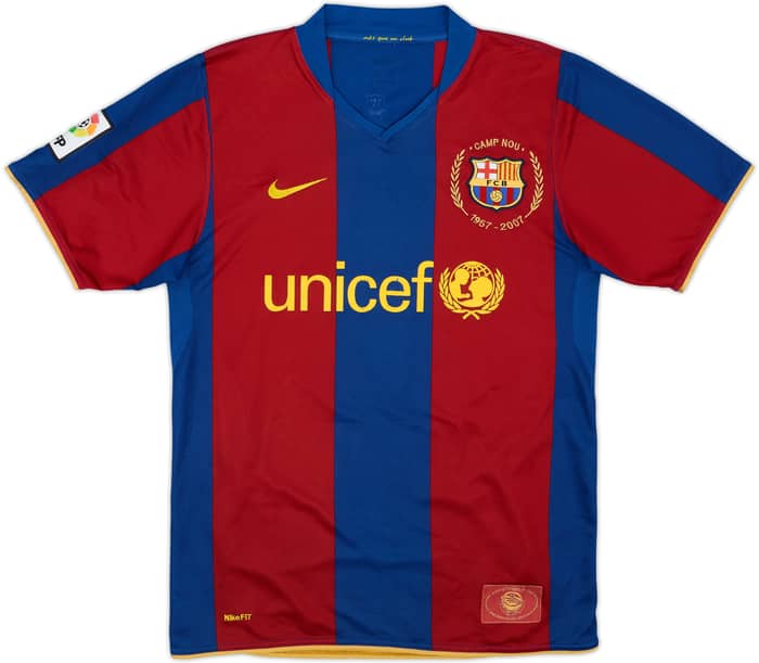 2007-08 Barcelona Home Shirt Messi #19 - 7/10 - (S)