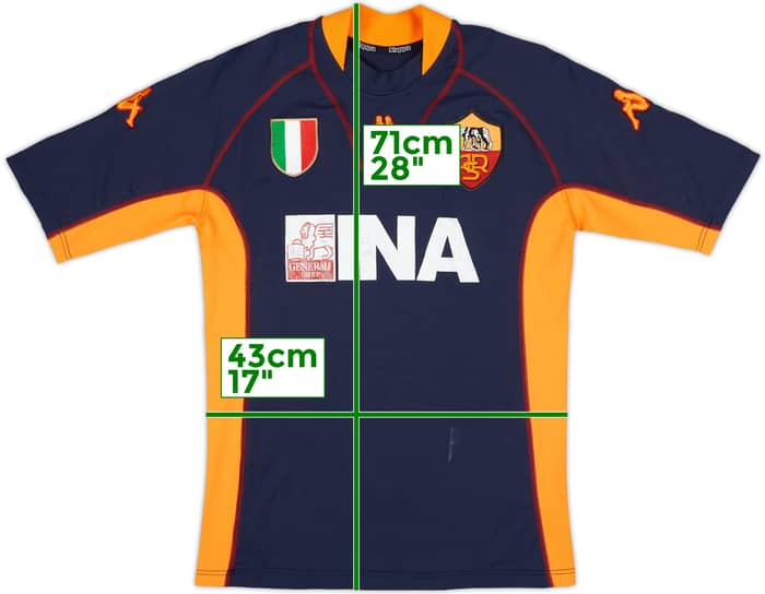 2001-02 Roma Third Shirt Candela #32 - 5/10 - (S)