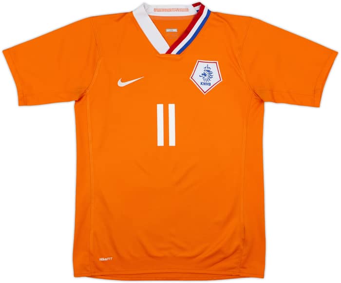 2008-10 Netherlands Home Shirt Robben #11 - 7/10 - (XL.Boys)