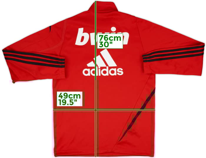 2009-10 AC Milan adidas 1/4 Zip Drill Top - 7/10 - (M)