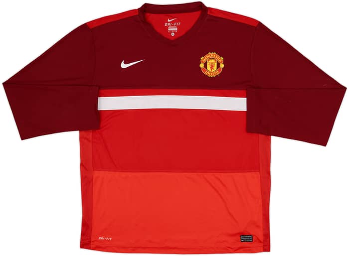 2011-12 Manchester United Nike Training L/S Shirt - 6/10 - (XL)