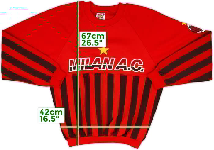 1990-91 AC Milan Le Felpe Dei Grandi Sweat Top - 8/10 - (M)