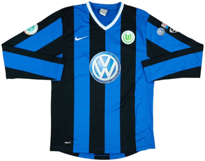 2008-09 Wolfsburg Women Match Issue Signed Away L/S Shirt #14 (Degethoff)