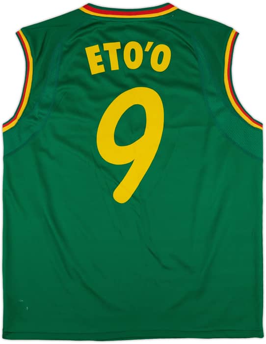 2002 Cameroon Home Vest Shirt Eto'o #9 - 8/10 - (L)