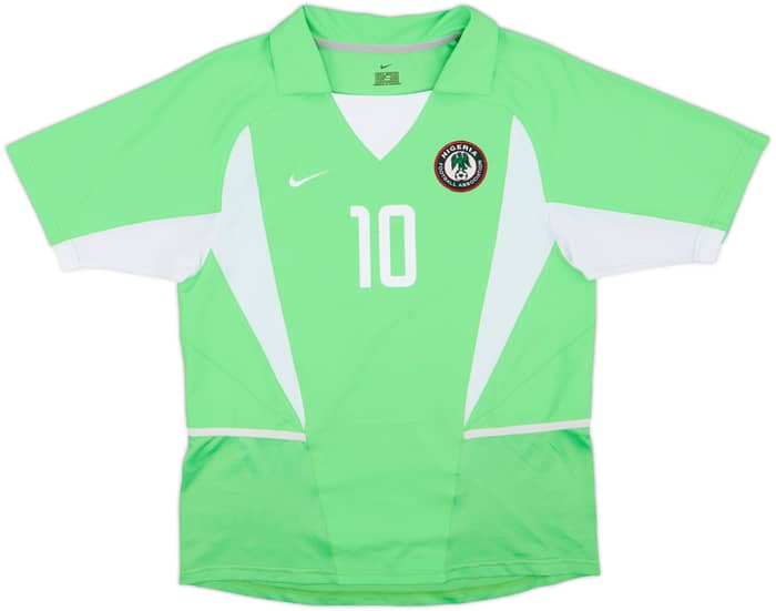 2002-04 Nigeria Home Shirt Okocha #10 - 8/10 - (S)