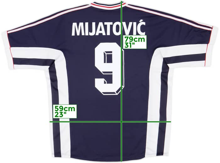 1998-99 Yugoslavia Home Shirt Mijatovic #9 - 9/10 - (L)