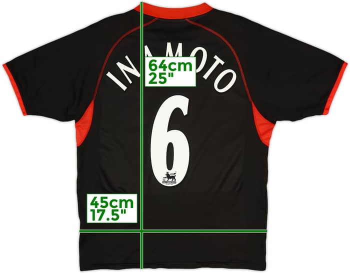 2003-04 Fulham Away Shirt Inamoto #6 - 9/10 - (M)