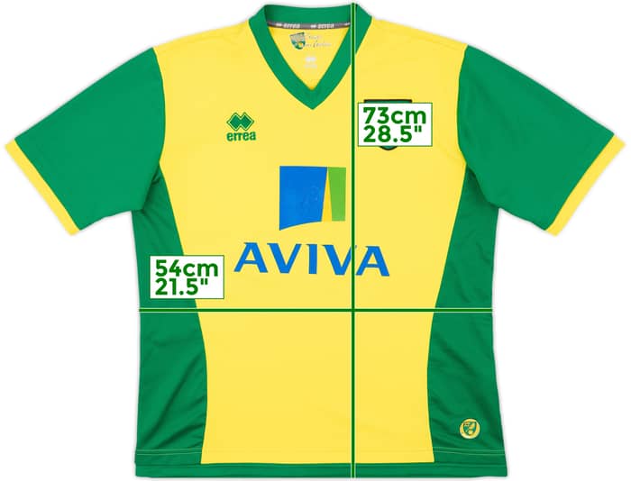 2013-14 Norwich Home Shirt - 6/10 - (L)