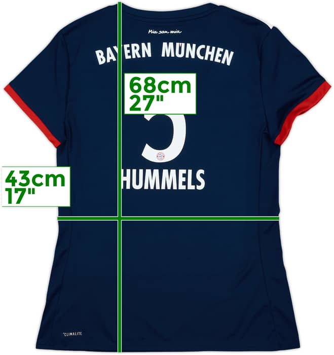 2017-18 Bayern Munich Away Shirt Hummels #5 - 10/10 - (Women's L)