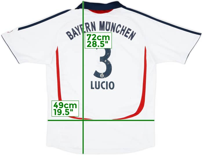 2006-07 Bayern Munich Away Shirt Lucio #3 - 4/10 - (XL.Boys)