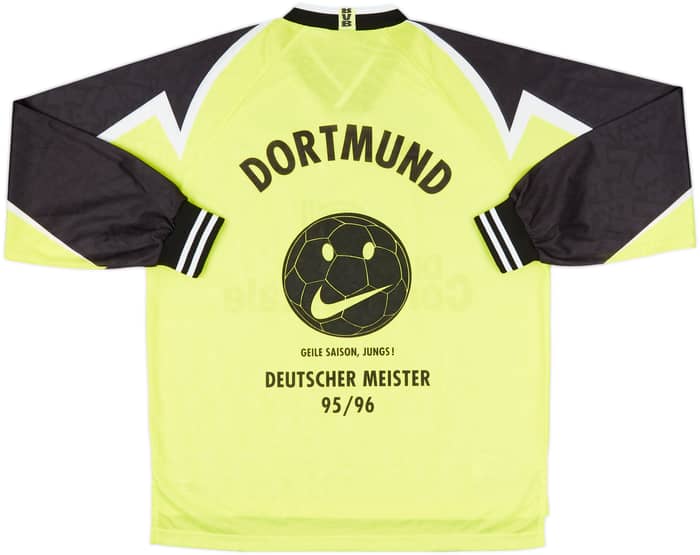 1995-96 Borussia Dortmund 'Deutscher Meister' Home L/S Shirt - 7/10 - (XL)