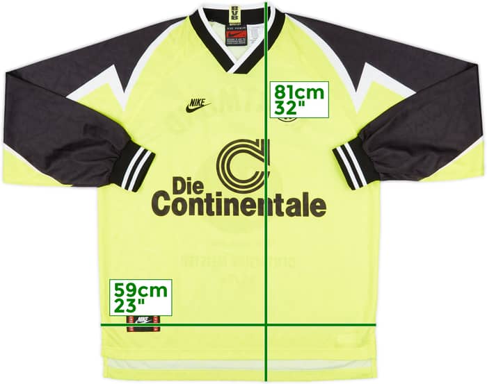 1995-96 Borussia Dortmund 'Deutscher Meister' Home L/S Shirt - 7/10 - (XL)