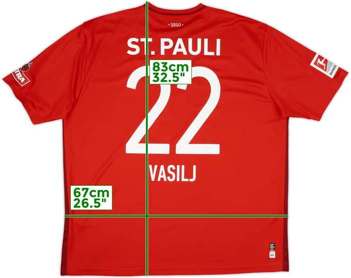 2023-24 St. Pauli GK S/S Shirt Vasilj #22 - 10/10 - (3XL)
