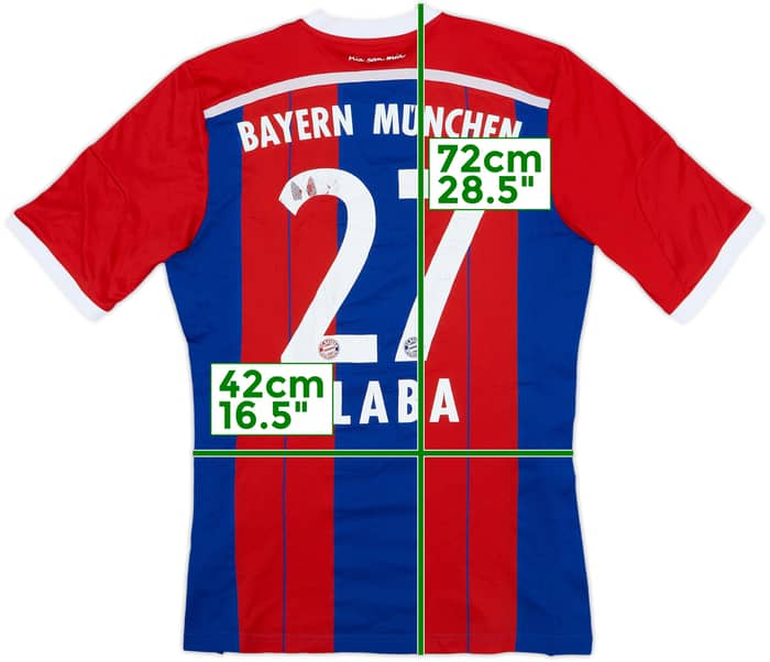 2014-15 Bayern Munich Home Shirt Alaba #27 - 5/10 - (M)