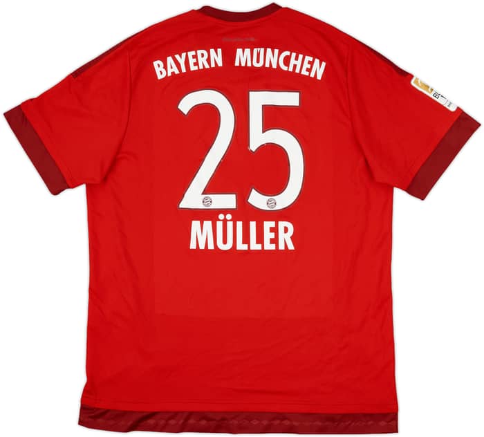 2015-16 Bayern Munich Home Shirt Muller #25 - 6/10 - (XL)