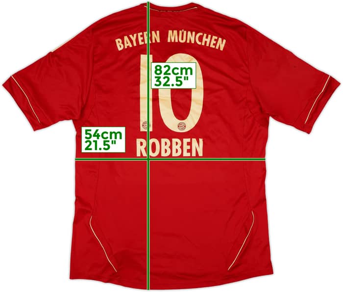 2011-13 Bayern Munich Home Shirt Robben #10 - 6/10 - (XL)