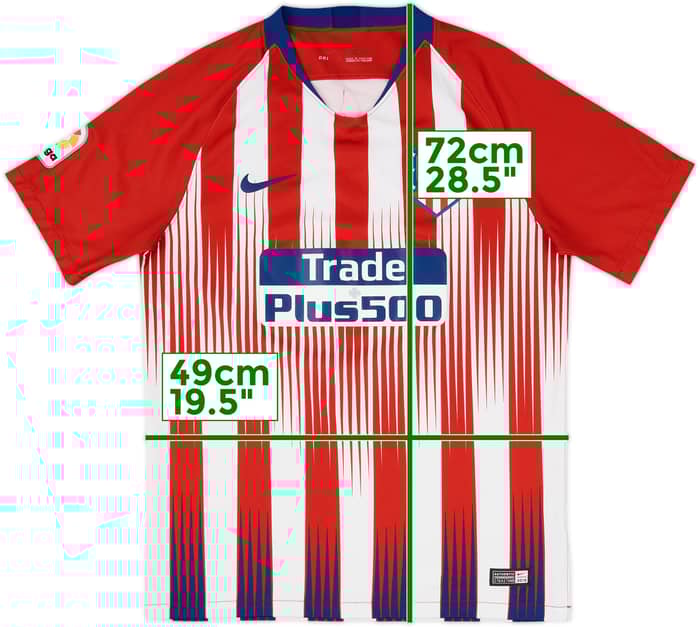 2018-19 Atletico Madrid Home Shirt Griezmann #7 - 7/10 - (M)