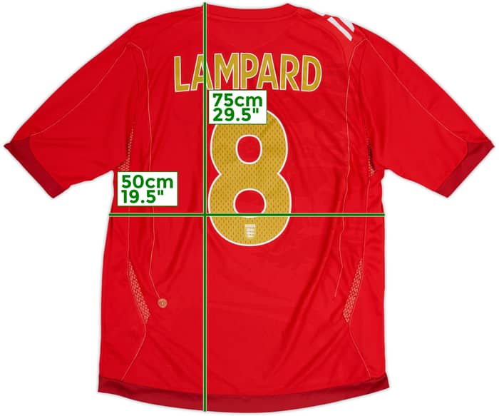 2006-08 England Away Shirt Lampard #8 - 5/10 - (L)