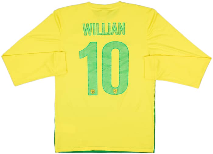 2013-14 Anzhi Makhachkala Home L/S Shirt Willian #10 - 7/10 - (S)