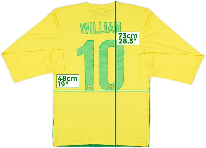 2013-14 Anzhi Makhachkala Home L/S Shirt Willian #10 - 7/10 - (S)