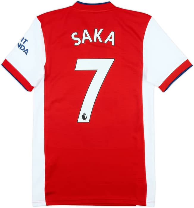 2021-22 Arsenal Home Shirt Saka #7 - 8/10 - (XS)