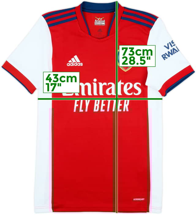 2021-22 Arsenal Home Shirt Saka #7 - 8/10 - (XS)