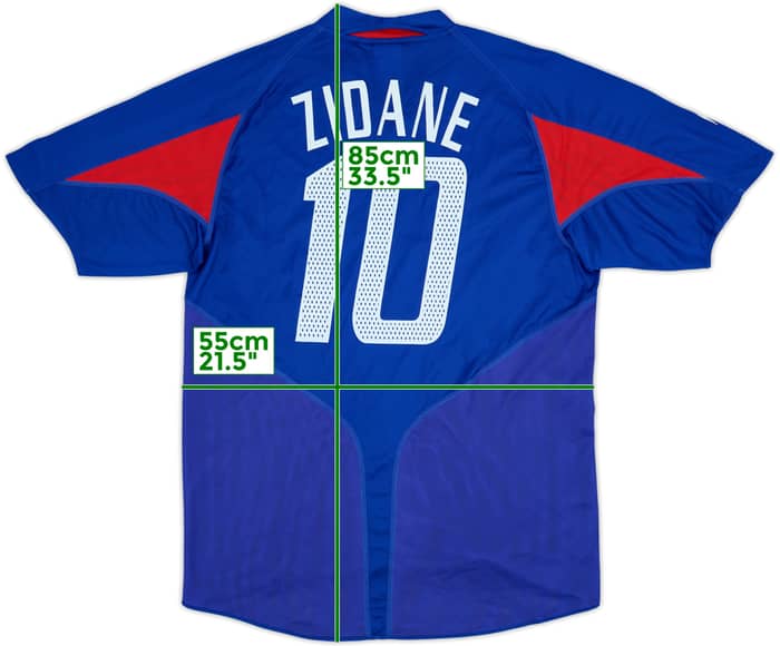 2004-06 France Home Shirt Zidane #10 - 7/10 - (L)
