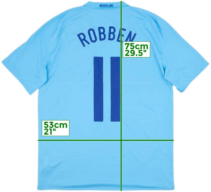 2008-10 Netherlands Away Shirt Robben #11 - 8/10 - (M)