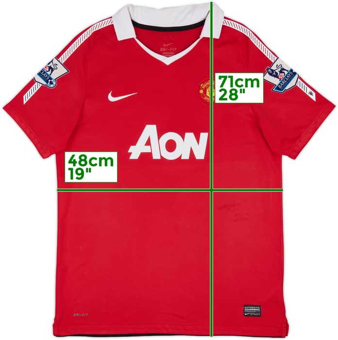 2010-11 Manchester United Home Shirt Rooney #10 - 7/10 - (XL.Boys)