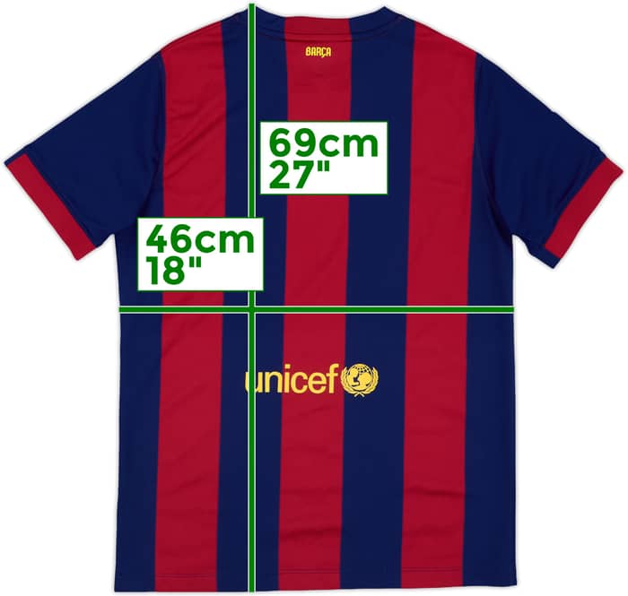 2014-15 Barcelona Home Shirt - 9/10 - (XL.Boys)