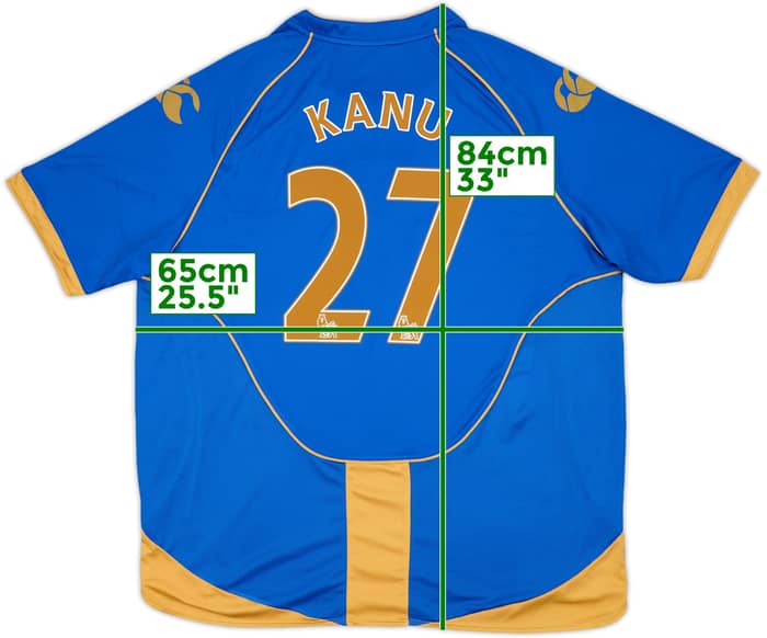 2008-09 Portsmouth Home Shirt Kanu #27 - 10/10 - (XXL)