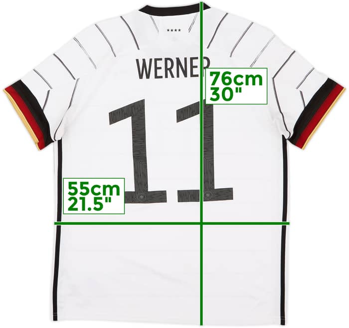2020-21 Germany Home Shirt Werner #11 - 8/10 - (L)