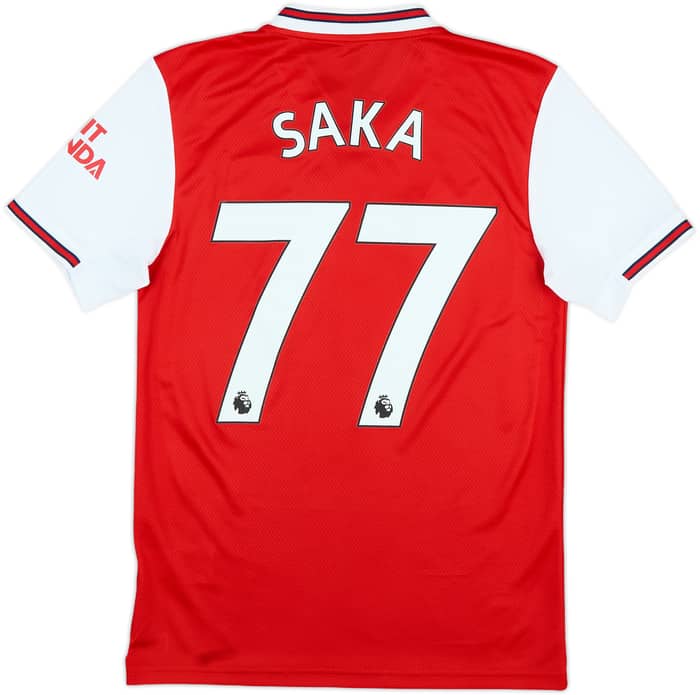 2019-20 Arsenal Home Shirt Saka #77 - 9/10 - (XS)