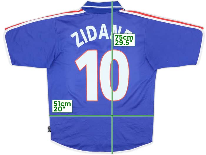 Camiseta de local de France 2000-02 Zidane #10 - 7/10 - (M/L)