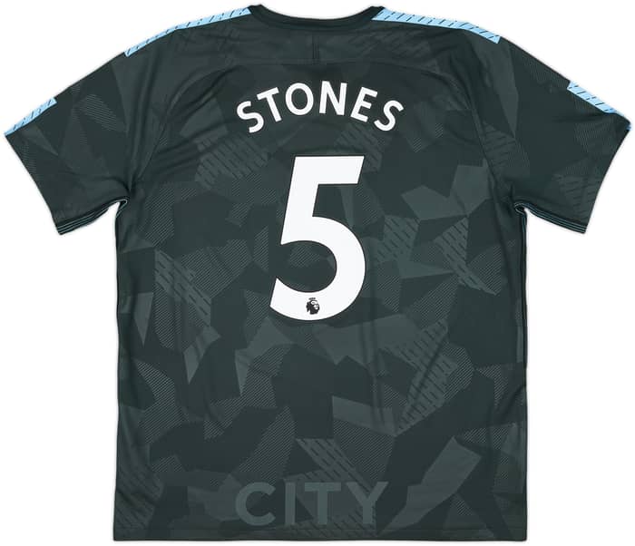 2017-18 Manchester City Third Shirt Stones #5 - 8/10 - (XL)