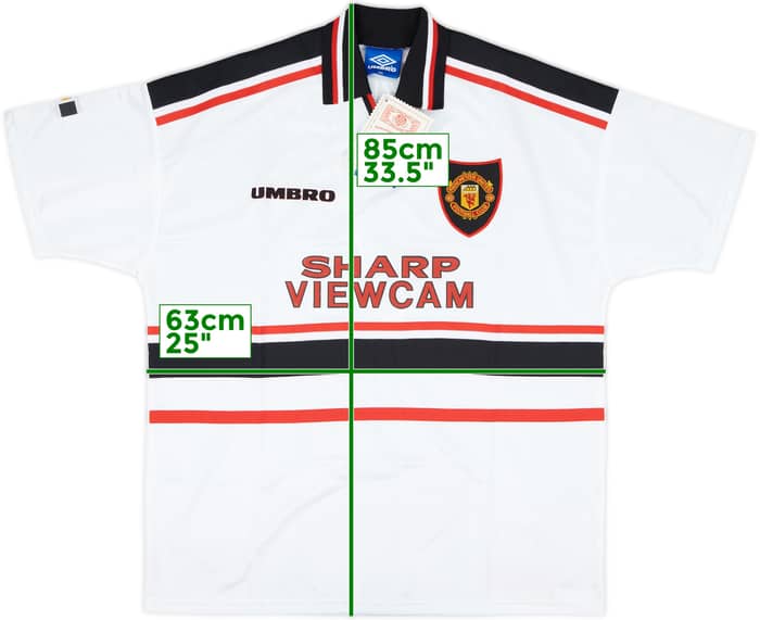 1997-99 Manchester United Away Shirt Beckham #7 (XXL)
