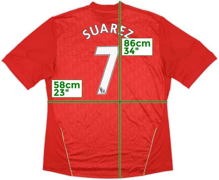 2010-12 Liverpool Home Shirt Suarez #7 - 5/10 - (XL)