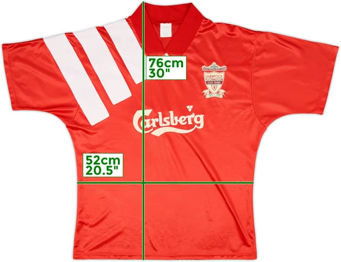 1992-93 Liverpool Centenary Home Shirt - 8/10 - (L/XL)